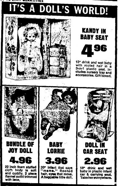 Wisconsin State Journal toy ads: 1960s